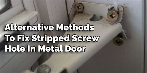 how to repair sheet metal holes|fixing a stripped metal hole.